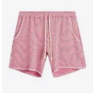 NWT Krost Striped‎ Knit Shorts "Cactus Flower",pink/white drawstring size small